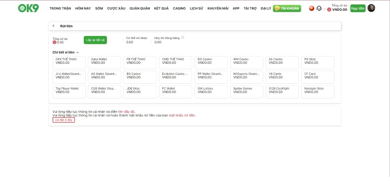 Hướng Dẫn Rút Tiền OK9 An Toàn Nhanh Chóng Nhất 3 Chọn phương thức rút tiền phù hợp